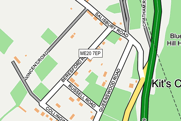 ME20 7EP map - OS OpenMap – Local (Ordnance Survey)