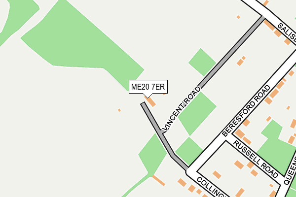 ME20 7ER map - OS OpenMap – Local (Ordnance Survey)