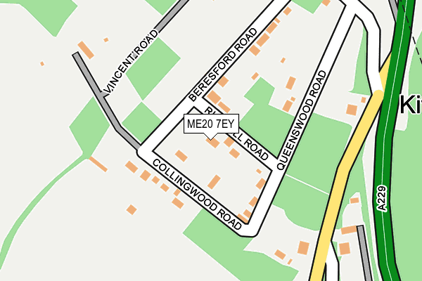 ME20 7EY map - OS OpenMap – Local (Ordnance Survey)