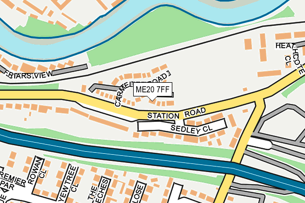 ME20 7FF map - OS OpenMap – Local (Ordnance Survey)