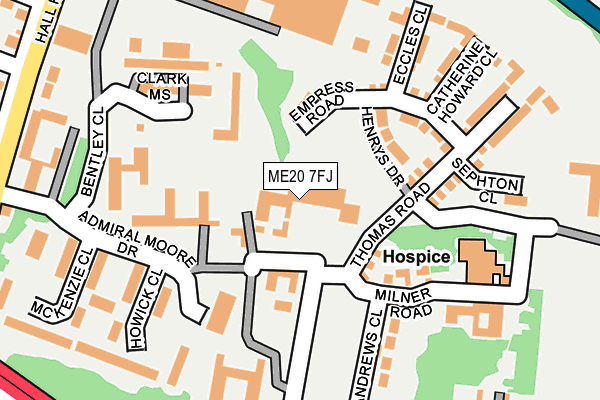 ME20 7FJ map - OS OpenMap – Local (Ordnance Survey)