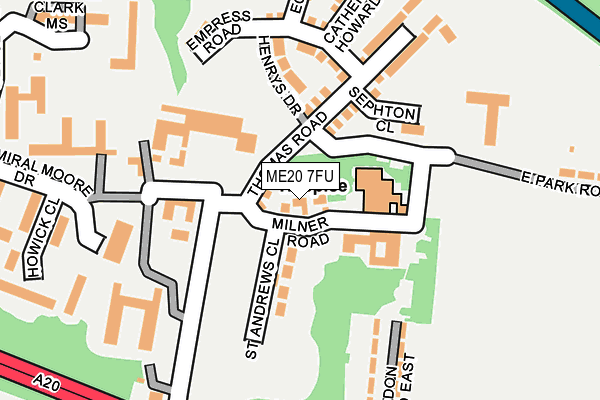 ME20 7FU map - OS OpenMap – Local (Ordnance Survey)