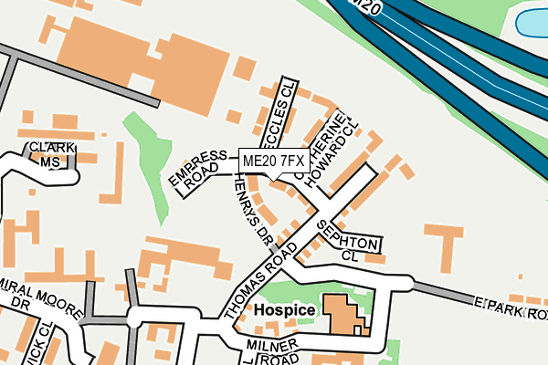 ME20 7FX map - OS OpenMap – Local (Ordnance Survey)