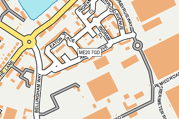 ME20 7GD map - OS OpenMap – Local (Ordnance Survey)