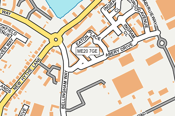 ME20 7GE map - OS OpenMap – Local (Ordnance Survey)