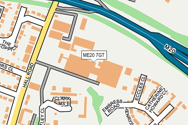 ME20 7GT map - OS OpenMap – Local (Ordnance Survey)