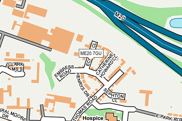 ME20 7GU map - OS OpenMap – Local (Ordnance Survey)