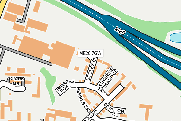 ME20 7GW map - OS OpenMap – Local (Ordnance Survey)