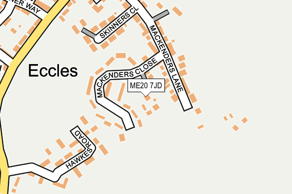 ME20 7JD map - OS OpenMap – Local (Ordnance Survey)