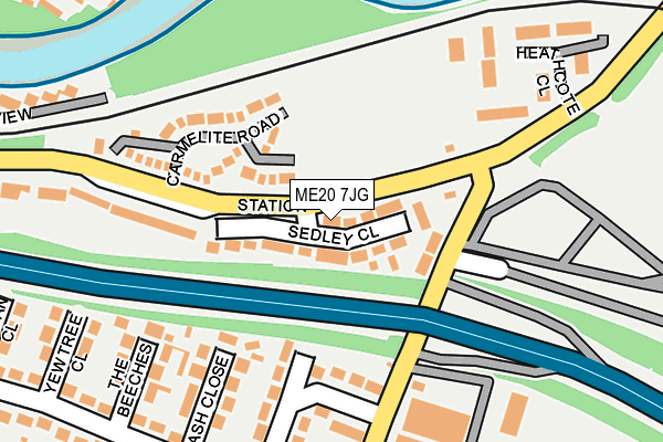 ME20 7JG map - OS OpenMap – Local (Ordnance Survey)
