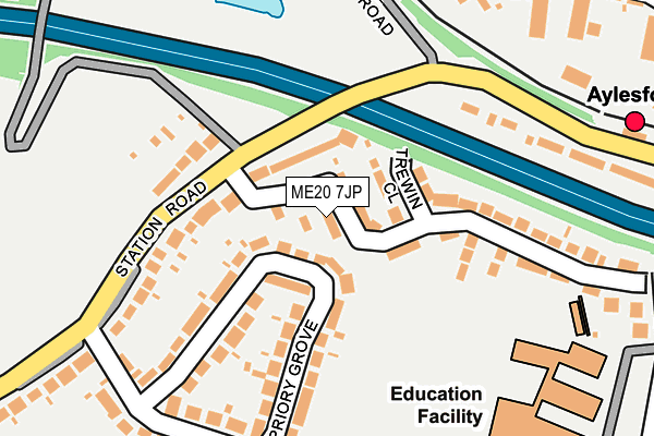 ME20 7JP map - OS OpenMap – Local (Ordnance Survey)