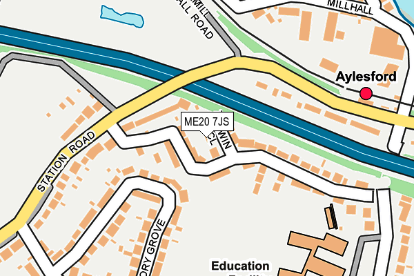 ME20 7JS map - OS OpenMap – Local (Ordnance Survey)