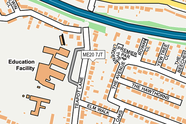 ME20 7JT map - OS OpenMap – Local (Ordnance Survey)