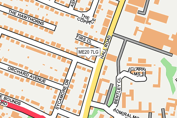 ME20 7LG map - OS OpenMap – Local (Ordnance Survey)