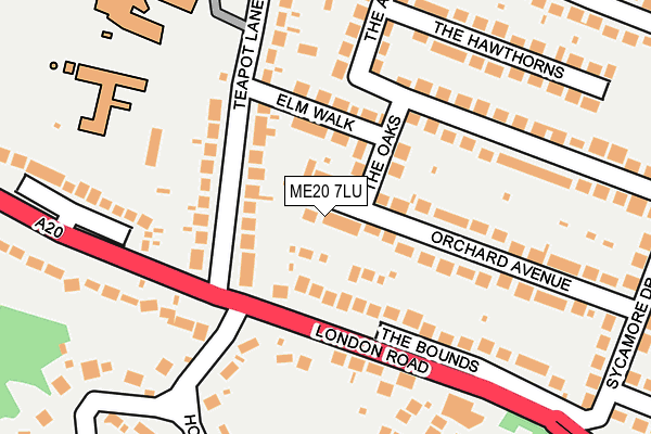 ME20 7LU map - OS OpenMap – Local (Ordnance Survey)