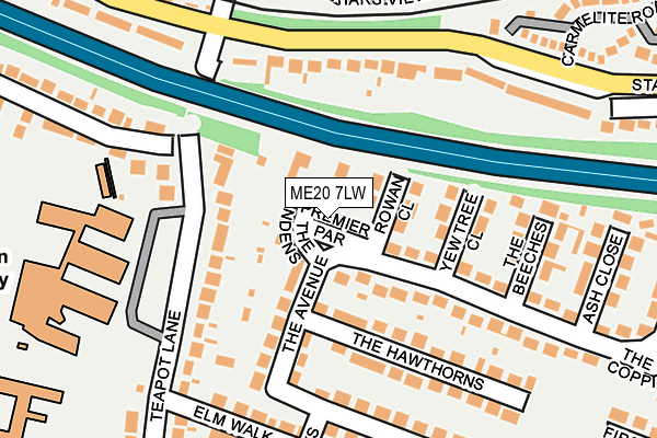 ME20 7LW map - OS OpenMap – Local (Ordnance Survey)