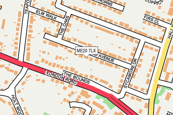 ME20 7LX map - OS OpenMap – Local (Ordnance Survey)