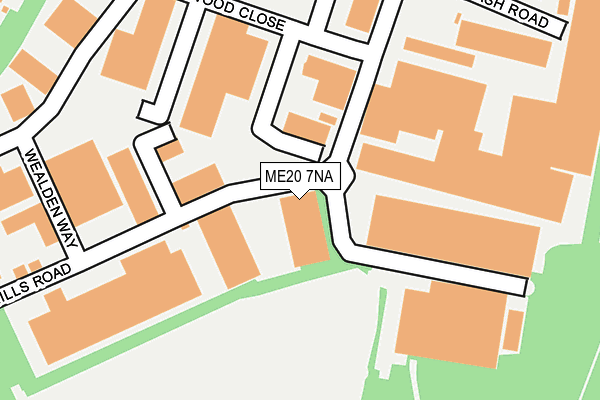 ME20 7NA map - OS OpenMap – Local (Ordnance Survey)