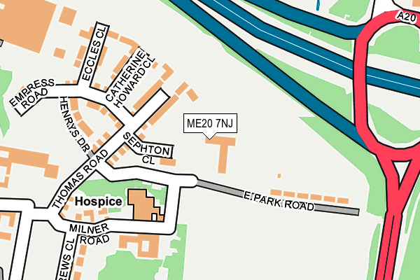 ME20 7NJ map - OS OpenMap – Local (Ordnance Survey)