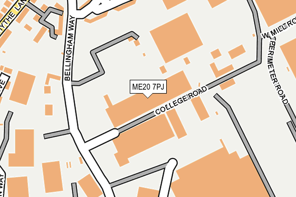 ME20 7PJ map - OS OpenMap – Local (Ordnance Survey)