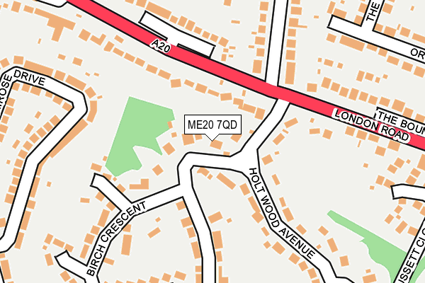 ME20 7QD map - OS OpenMap – Local (Ordnance Survey)