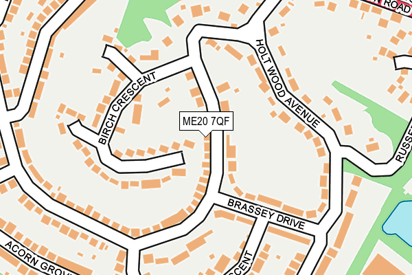 ME20 7QF map - OS OpenMap – Local (Ordnance Survey)