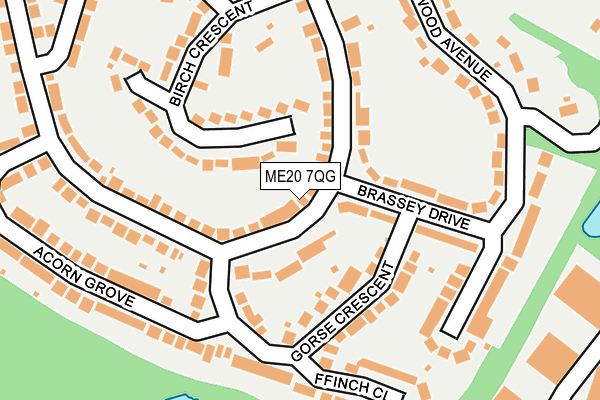 ME20 7QG map - OS OpenMap – Local (Ordnance Survey)