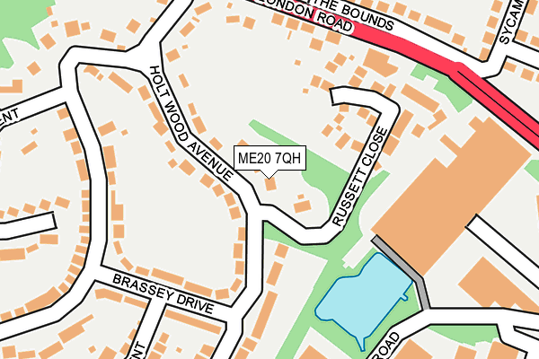 ME20 7QH map - OS OpenMap – Local (Ordnance Survey)