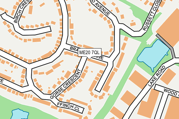 ME20 7QL map - OS OpenMap – Local (Ordnance Survey)