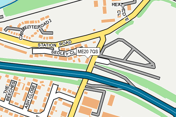 ME20 7QS map - OS OpenMap – Local (Ordnance Survey)