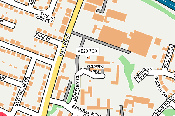 ME20 7QX map - OS OpenMap – Local (Ordnance Survey)