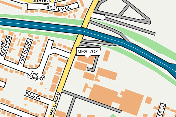 ME20 7QZ map - OS OpenMap – Local (Ordnance Survey)