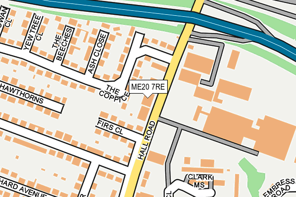 ME20 7RE map - OS OpenMap – Local (Ordnance Survey)