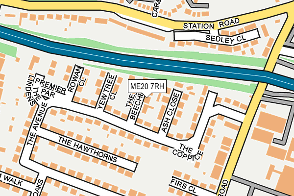 ME20 7RH map - OS OpenMap – Local (Ordnance Survey)