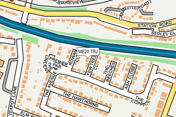 ME20 7RJ map - OS OpenMap – Local (Ordnance Survey)