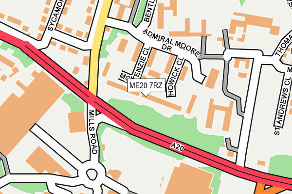 ME20 7RZ map - OS OpenMap – Local (Ordnance Survey)