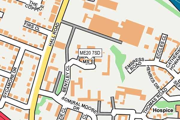 ME20 7SD map - OS OpenMap – Local (Ordnance Survey)
