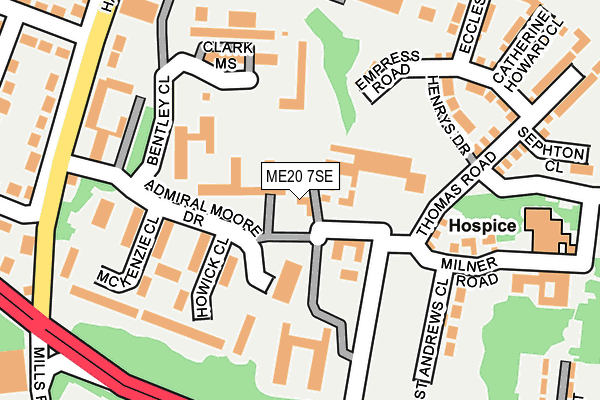 ME20 7SE map - OS OpenMap – Local (Ordnance Survey)