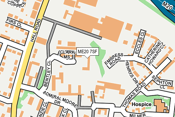 ME20 7SF map - OS OpenMap – Local (Ordnance Survey)