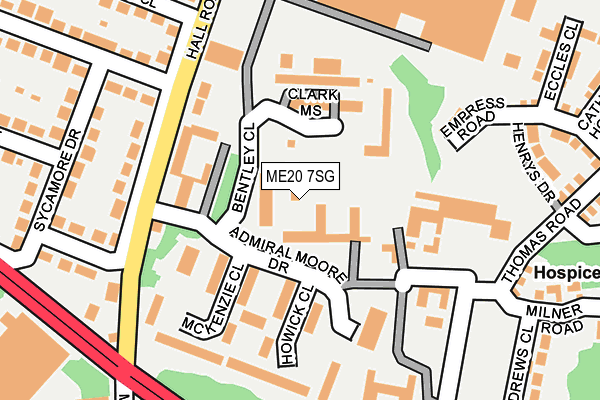 ME20 7SG map - OS OpenMap – Local (Ordnance Survey)