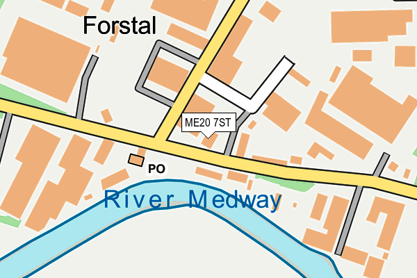 ME20 7ST map - OS OpenMap – Local (Ordnance Survey)