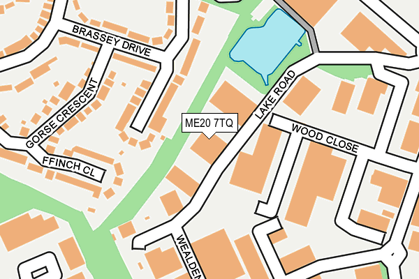ME20 7TQ map - OS OpenMap – Local (Ordnance Survey)