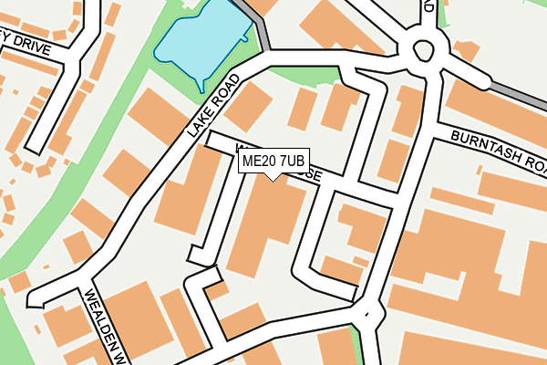ME20 7UB map - OS OpenMap – Local (Ordnance Survey)