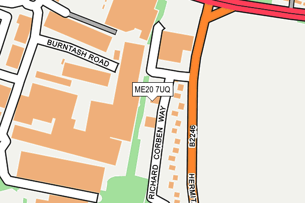 ME20 7UQ map - OS OpenMap – Local (Ordnance Survey)