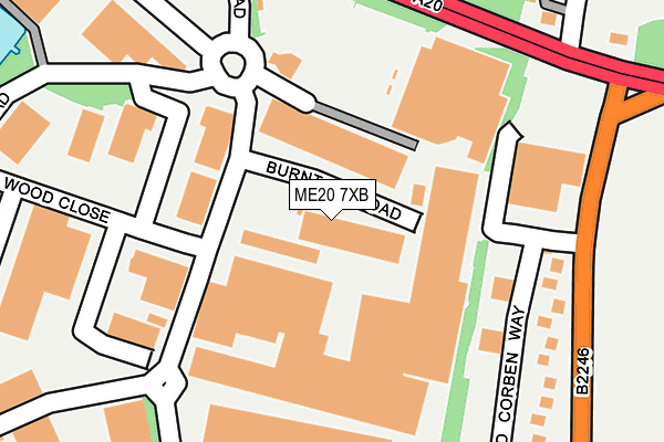 ME20 7XB map - OS OpenMap – Local (Ordnance Survey)
