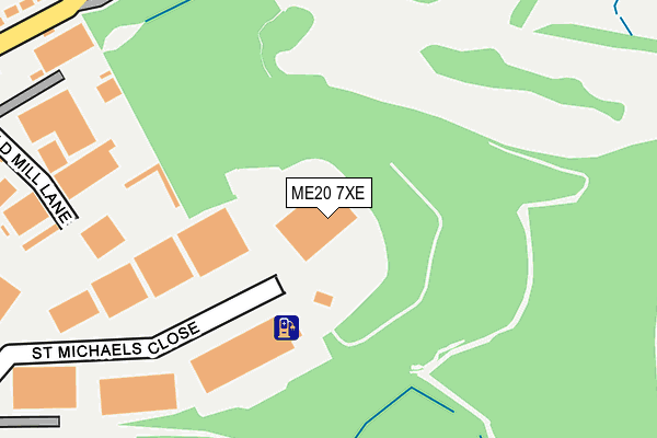 ME20 7XE map - OS OpenMap – Local (Ordnance Survey)