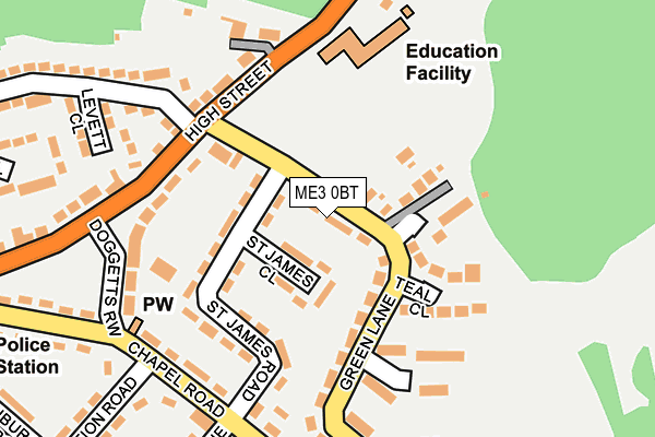 ME3 0BT map - OS OpenMap – Local (Ordnance Survey)
