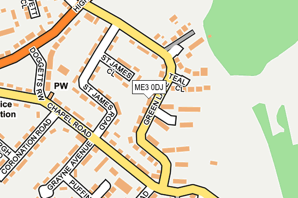 ME3 0DJ map - OS OpenMap – Local (Ordnance Survey)