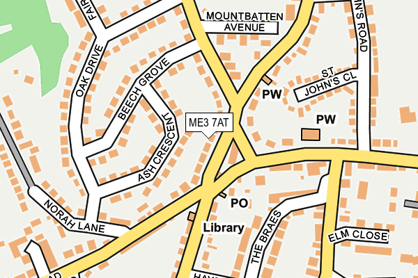 ME3 7AT map - OS OpenMap – Local (Ordnance Survey)