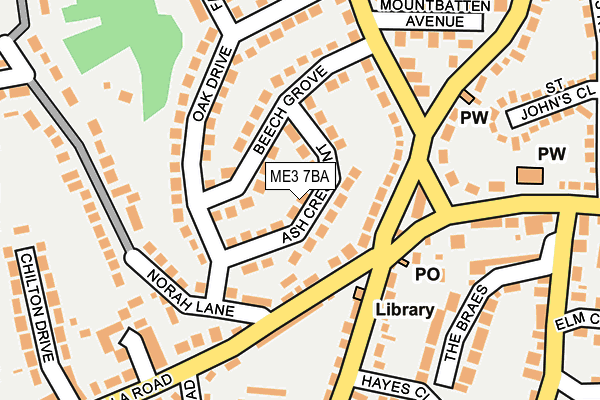 ME3 7BA map - OS OpenMap – Local (Ordnance Survey)